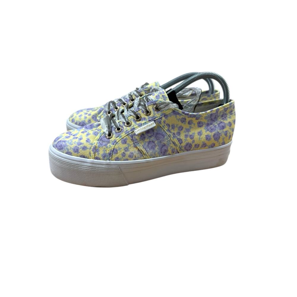 Superga x LoveShackFancy Platform Sneakers Size 9.5 Canvas Floral Whimsy